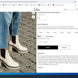 Free People "James" Chelsea Boot - Sz 8